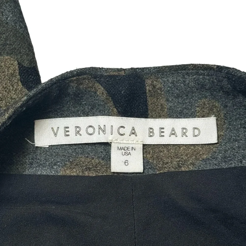 Veronica Beard 'Field Cargo'Camouflage Pants‎  Woll Blend size 6 $395